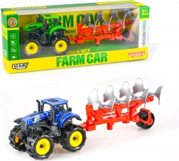 Traktor med plov på inerti 25 cm