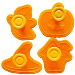 Toro plastudstikkere med stempel halloween 4 stk.