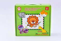 Indsæt puslespil Dyr og vandmaling