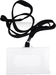 Navneskilt til hals med snor 45 cm – sort eller mørkeblå