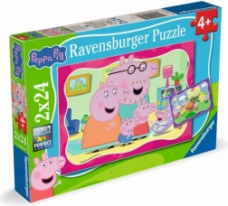 Puslespil Gurli Gris 2×24 brikker Ravensburger