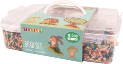 Strygeperler i plastkuffert Mellow pastel med plade og skabeloner 12.000 stk