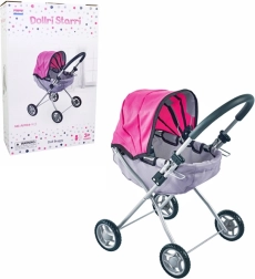 sort-lyserød dukkevogn