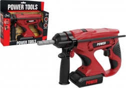 Rød batteridrevet legeboremaskine til børn med bor