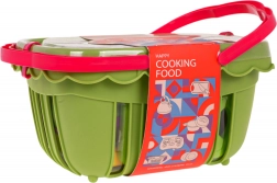 Picnickurv med frugt og grøntsager til børn