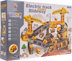 Mega byggesæt byggedragsbane med kraner og små biler, 44 dele