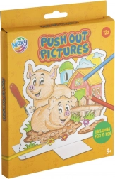 Udstansningsbilleder med bondegårdsmotiv