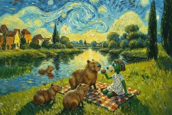 Trefl puslespil fodring af kapivarer – 100 brikker