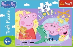 Puslespil 60 brikker lykkeligt smågrise – Peppa Pig