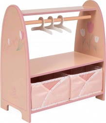 Træ-garderobestativ til dukketøj TULIPE