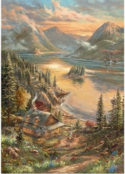 Puzzle SCHMIDT udsigt over søen 500 brikker