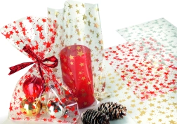 Cellofanpose Transparent Stjerne 18x50 cm