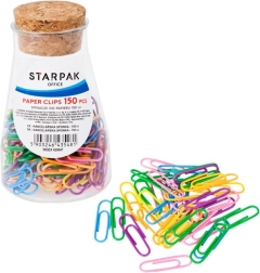 sæt farvede papirclips i dåse