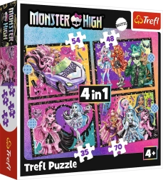 Puslespil 4i1 MONSTER HIGH Elektrificerende dag