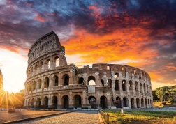 ART PUZZLE Puslespil Solnedgang ved Colosseum 1000 brikker