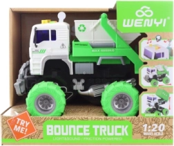 Bygge-lastbil med store batteridrevne hjul