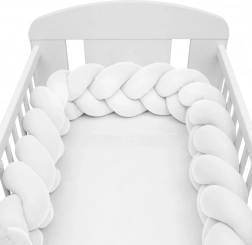 Musselin sengehest flet NEW BABY, hvid