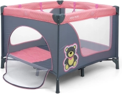 Sammenklappelig børnegård MILLY MALLY Fun Pink Bear