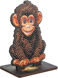 Diamantmaleri Jungle: Chimpanse