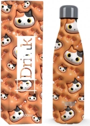 Termoflaske med orange kat 500 ml