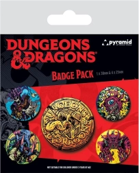 Sæt med badges DUNGEONS & DRAGONS