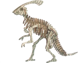 Woodcraft træ 3D-puslespil parasaurolophus