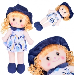 Blød stofdukke med hat