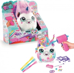 Airbrush kreativt sæt Hair'iffic med pelset plysdyr med hår