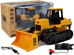 RC bulldozer med bælter, håndgestus-styring 2,4 GHz 1:28