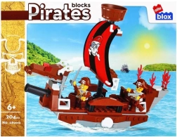 Byggesæt piratskib med minifigurer