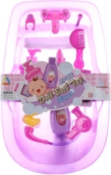 Plastikkar til dukker med tilbehør (39 × 24,5 × 8 cm)