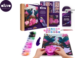 Okto maling efter tal og 3D-modellering – Hummingbirds in Love 30 × 40 cm