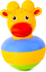 Væltetæt giraf-legetøj med klokke (roly‑poly)