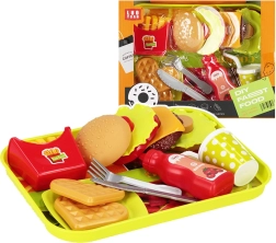 Børne fastfood-sæt til legekøkken