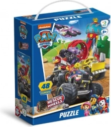Puslespil med Paw Patrol-motiv: Redning på hjul