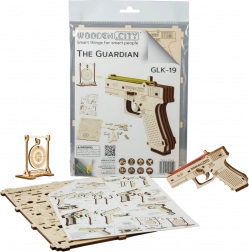 Træ 3D-puslespil pistol WOODEN CITY Guardian GLK-19