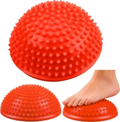Sensorisk balancerings-halvkugle til fodmassage 16 cm – orange