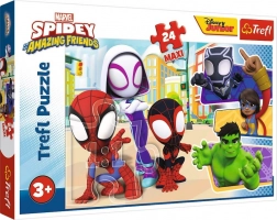 Maxi puslespil 24 brikker Marvel Spidey og hans fantastiske venner Trefl