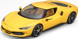 Metalbilmodel Ferrari 296 GTB gul fra Bburago