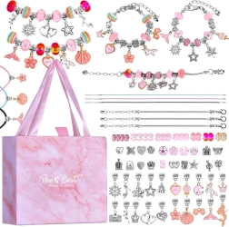 Kreativt sæt til at lave armbånd med vedhæng og perler