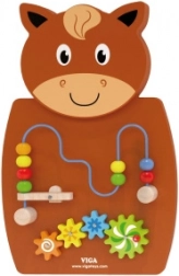 Træ aktivitetsplade hest - VIGA Montessori