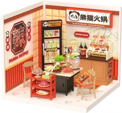 Robotime Rolife DIY dukkehus: asiatisk restaurant med LED-belysning, 127 dele