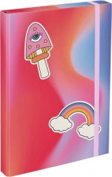 BAAGL mapper til skolehæfter A4 – regnbue, rød