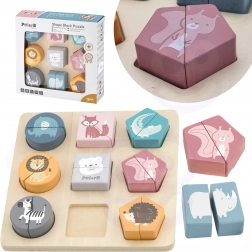 Træpuslespil med dyr fra Viga