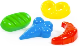 Sandforme med madmotiver Wader