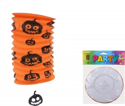 Lampion cylinder Græskar 15 cm