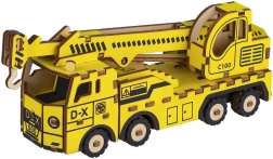 Woodcraft træ 3D-puslespil Kranvogn
