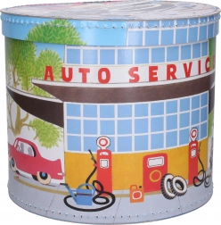 Rund æske med Muldvarpen motiv