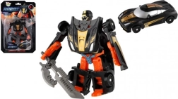 Transformerende robot og sportsvogn 14 cm – sort