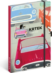 Notesbog Mulvarpen og bilen, linjeret 13 × 21 cm